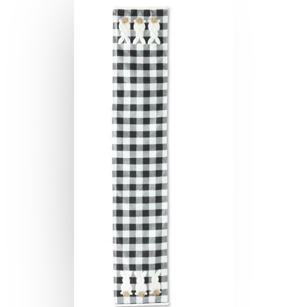 72” checkered bunny table runner
